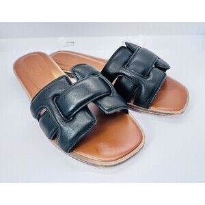 ALDO Elenaa Flat Sandals Women's Size 6 Oxford Italian Style Classic Leather Sea